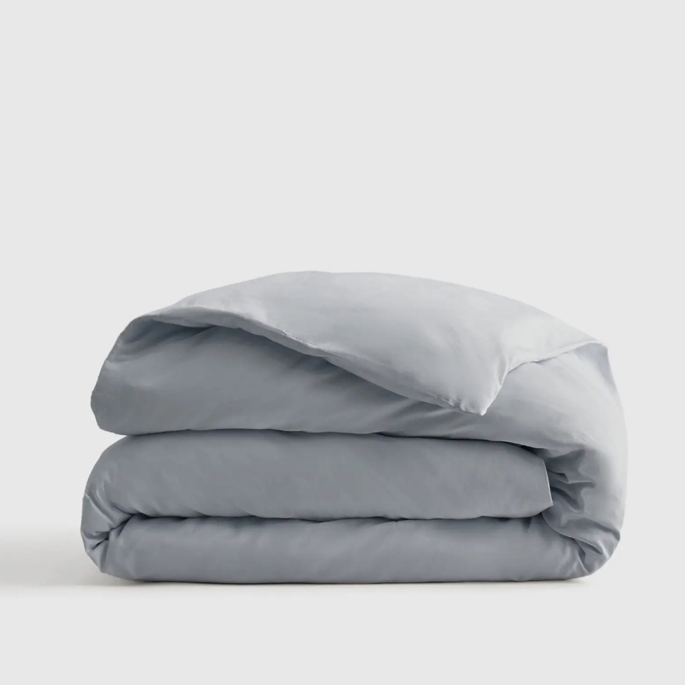 NWOT! Quince 100% Organic Sateen Blue Cotton Duvet Cover ! Sz. Queen (621)